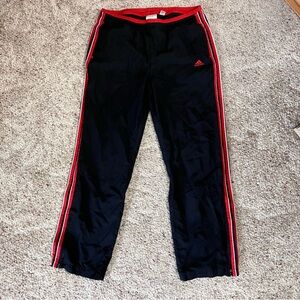 Adidas Y2K Vintage Track Pants | Size Small | Color Black and Red